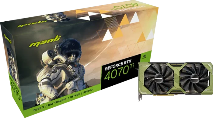 Manli GeForce RTX 4070 Ti Gallardo, M2561, 12GB GDDR6X, HDMI, 3x DP