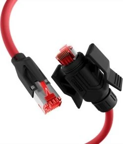 EFB Elektronik TM21 UC900 PUR Industrial-Patchkabel, Cat6a/Cat7, S/FTP, RJ-45 IP67 schwarz/RJ-45 schwarz