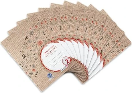 Landré Recycling Schulheft, A4, Lineatur 22, 16 Blatt, 10er-Pack