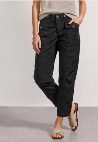 Street One Karlie High Waist Barrel Hose schwarz (Damen)