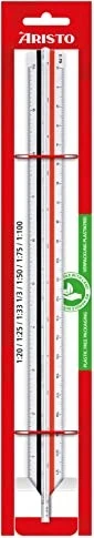 Aristo College Dreikantmaßstab Berufsschule 30cm, weiß