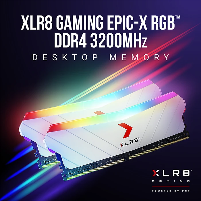 PNY XLR8 Gaming Epic-X RGB White Edition UDIMM 16GB Kit, DDR4-3600, CL18