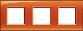 Bticino Livinglight Abdeckrahmen 3-fach, orange