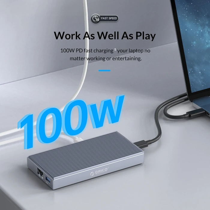 Orico Multifunctional Docking Station With SSD Enclosure, USB-C 3.1 [Buchse]