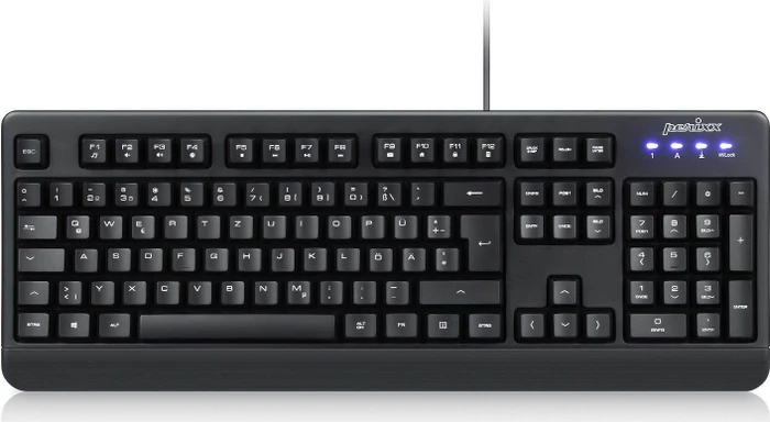 Perixx Periboard-517, schwarz, USB, DE