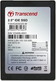 Transcend SSD 2.5" 64GB, 2.5" / IDE / 44-Pin