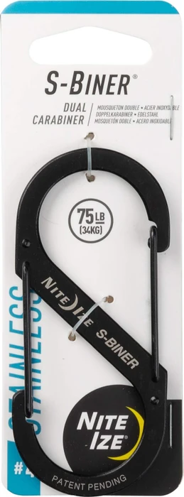 Nite Ize S-Biner Edelstahl Materialkarabiner 90x40mm schwarz