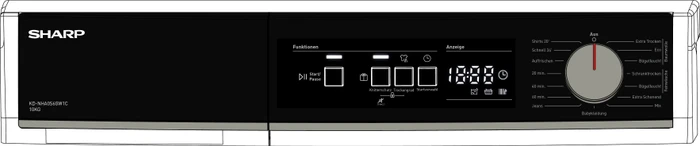 Sharp KD-NHA0S6GW1C-DE Wärmepumpentrockner