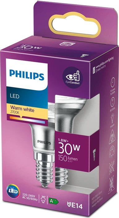 Philips LED Reflektor CLA R39 WW 36D RF ND SRT4 E14 1.8-30W/827