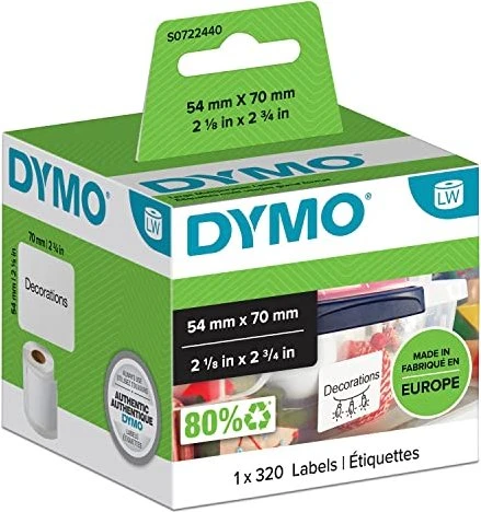Dymo Endlosetiketten LabelWriter 99015, 70x54mm, weiß, 1er-Pack (330 Etiketten)
