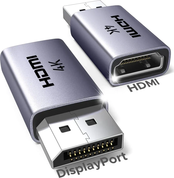 Ugreen Displayport auf HDMI Adapter, grau, 2er-Pack