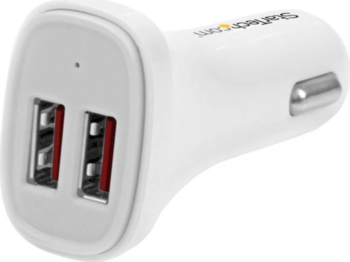 StarTech Dual Port USB KFZ-Ladegerät 24W/4.8A weiß