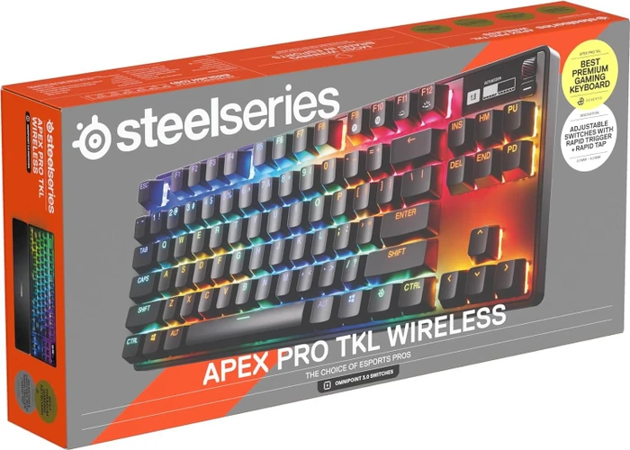 SteelSeries Apex Pro TKL Wireless Gen 3, schwarz, OmniPoint 3.0, USB/Bluetooth, DE