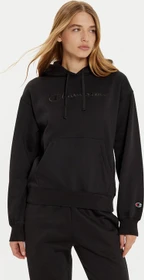 Champion Fleece mit großem Ton in Ton Logo Hoodie schwarz (Damen)