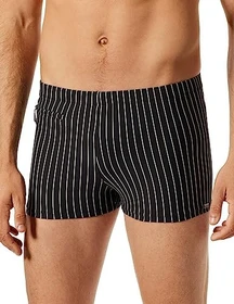Schiesser Nautical Casual Streifen Badehose schwarz (Herren)