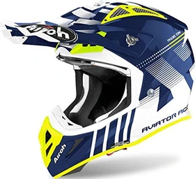 Airoh Aviator Ace Nemesi blau/weiß/gelb