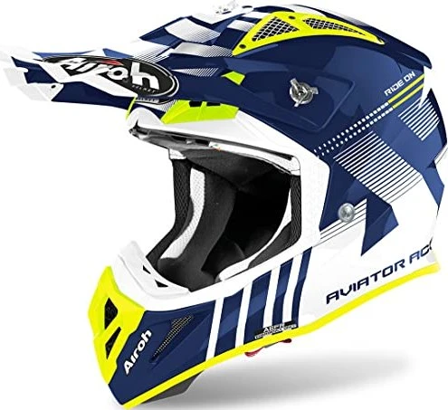 Airoh Aviator Ace Nemesi blau/weiß/gelb