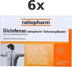 Diclofenac-ratiopharm Schmerzpflaster, 10 Stück
