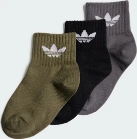 adidas Mid-Ankle Socken grey five/black/olive strata, 3 Paare (Junior)