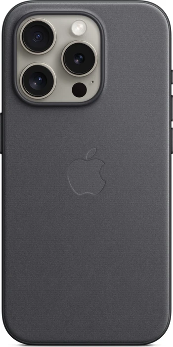 Apple Feingewebe Case mit MagSafe für iPhone 15 Pro schwarz