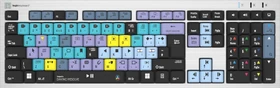 LogicKeyboard DaVinci Resolve PC Silver Slim Line, USB, UK (LKB-RESC-AJPU-UK)