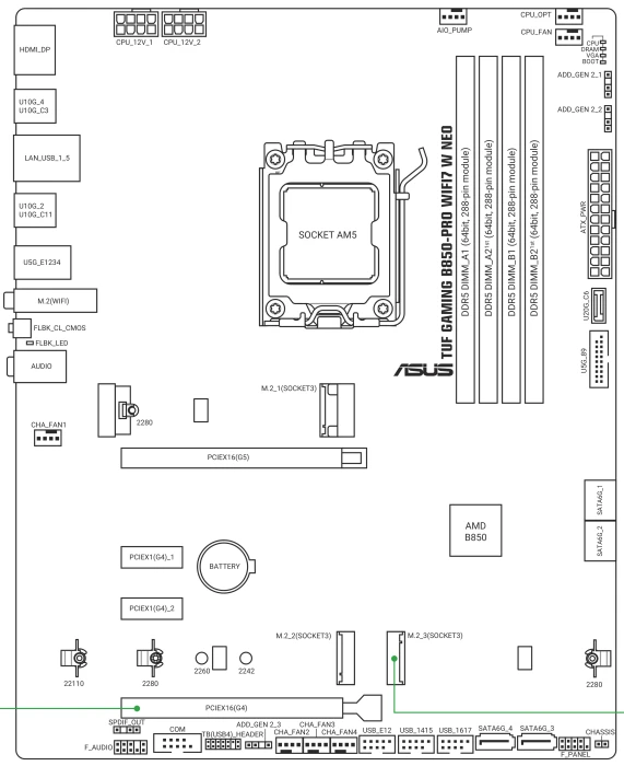 ASUS TUF Gaming B850-PRO WIFI7 W Neo (AMD AM5)