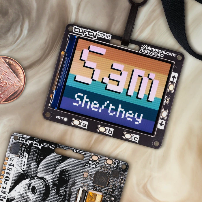 Pimoroni Tufty 2040 LCD Badge/Display