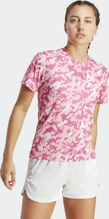 adidas Own the Run Camo Running T-Shirt (Damen)