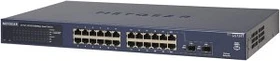 Netgear ProSAFE GS700 Rackmount Gigabit Smart Switch, 24x RJ-45, 2x SFP, 190W PoE+ (GS724TP-200)