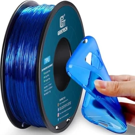 Geeetech TPU, Transparent Blue, Spule, 1.75mm, 1.00kg