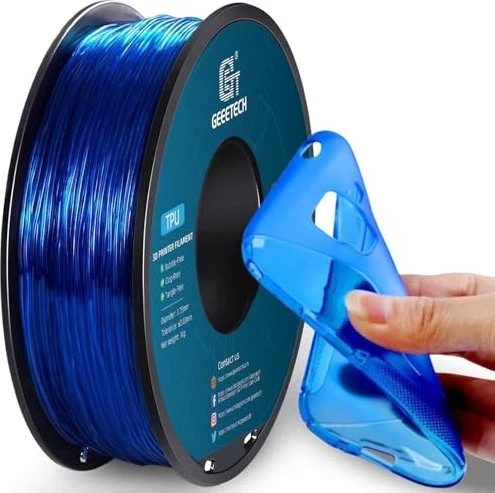 Geeetech TPU, Transparent Blue, Spule, 1.75mm, 1.00kg