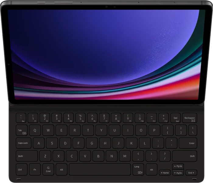 Samsung EF-DX710 Book Cover Keyboard Slim für Galaxy Tab S9 / S9 FE, schwarz, DE