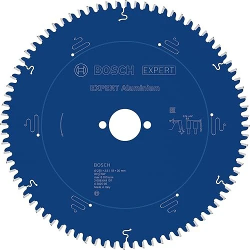 Bosch Professional Expert for Aluminium Kreissägeblatt 80Z, 235x1.8x30mm, 1 Stück