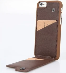 Emporia Flip Pocket Case Schafleder für Apple iPhone 7 braun (SCPF-SHP-IPH7-BR)