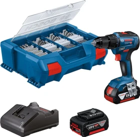 Bosch Professional GSR 18V-55 Akku-Bohrschrauber inkl. L-Boxx + 2 Akkus 5.0Ah + Zubehör