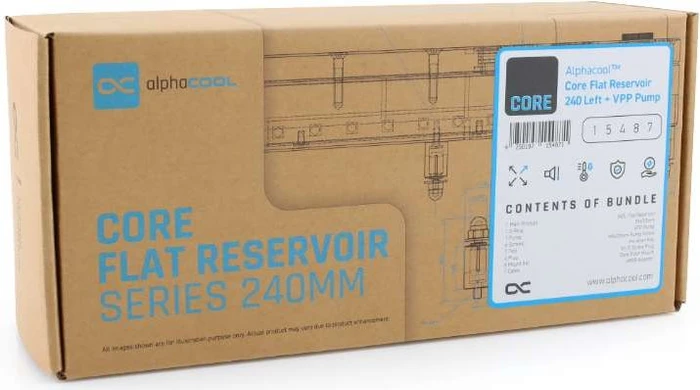 Alphacool Core Flat Reservoir 240 Rechts mit VPP Apex Pumpe