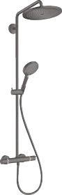 Hansgrohe Croma Select S Showerpipe 280 1jet mit Thermostat und Handbrause Raindance Select S 120 3jet brushed black chrome