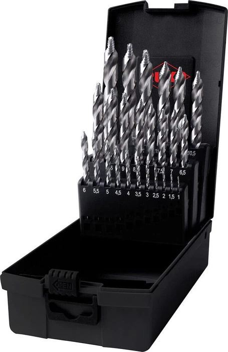 Ruko UltimateCut/Flowstep Spiralbohrer-Sortiment inkl. Werkzeugbox, 25-tlg.