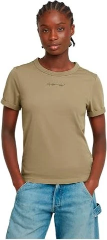 G-Star Embro G-Script Logo T-Shirt kurzarm ensis green (Damen)