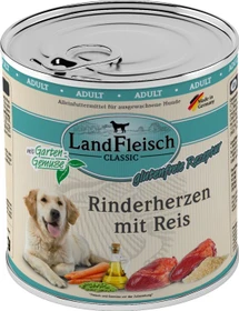 LandFleisch Pur mit Rinderherzen und Reis, 800g