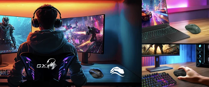 Genius GX Gaming Scorpion M8100 Dual-Mode Wireless Gaming Mouse, grün, USB/Bluetooth