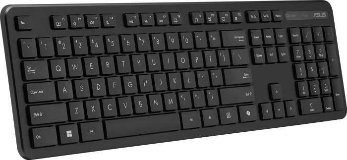 ASUS CW100 Wireless Keyboard and Mouse Set, mit Copilot-Taste, schwarz, USB, DE