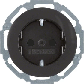 Berker Serie R.classic SCHUKO Steckdose, schwarz glänzend
