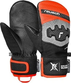 Reusch Worldcup Warrior Prime R-Tex XT Mitten Skihandschuhe black/silver/fluo red (Junior)