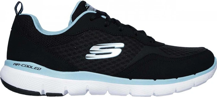 Skechers Flex Appeal 3.0 Go Forward schwarz/türkis (Damen)