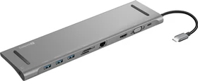 Sandberg USB-C 10-in-1 Docking Station, USB-C 3.0 [Stecker] (136-31)