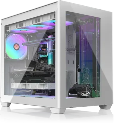 Raijintek Paean C7, weiß, Glasfenster