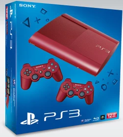 Sony PlayStation 3 Super Slim - 12GB Bundle inkl. 2 Controller rot