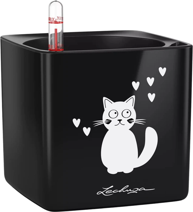 Lechuza Cube Glossy Cat 14 schwarz hochglanz