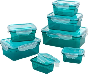 Gourmetmaxx Klick-it Aufbewahrungsbehälter-Set grün, 14-tlg.